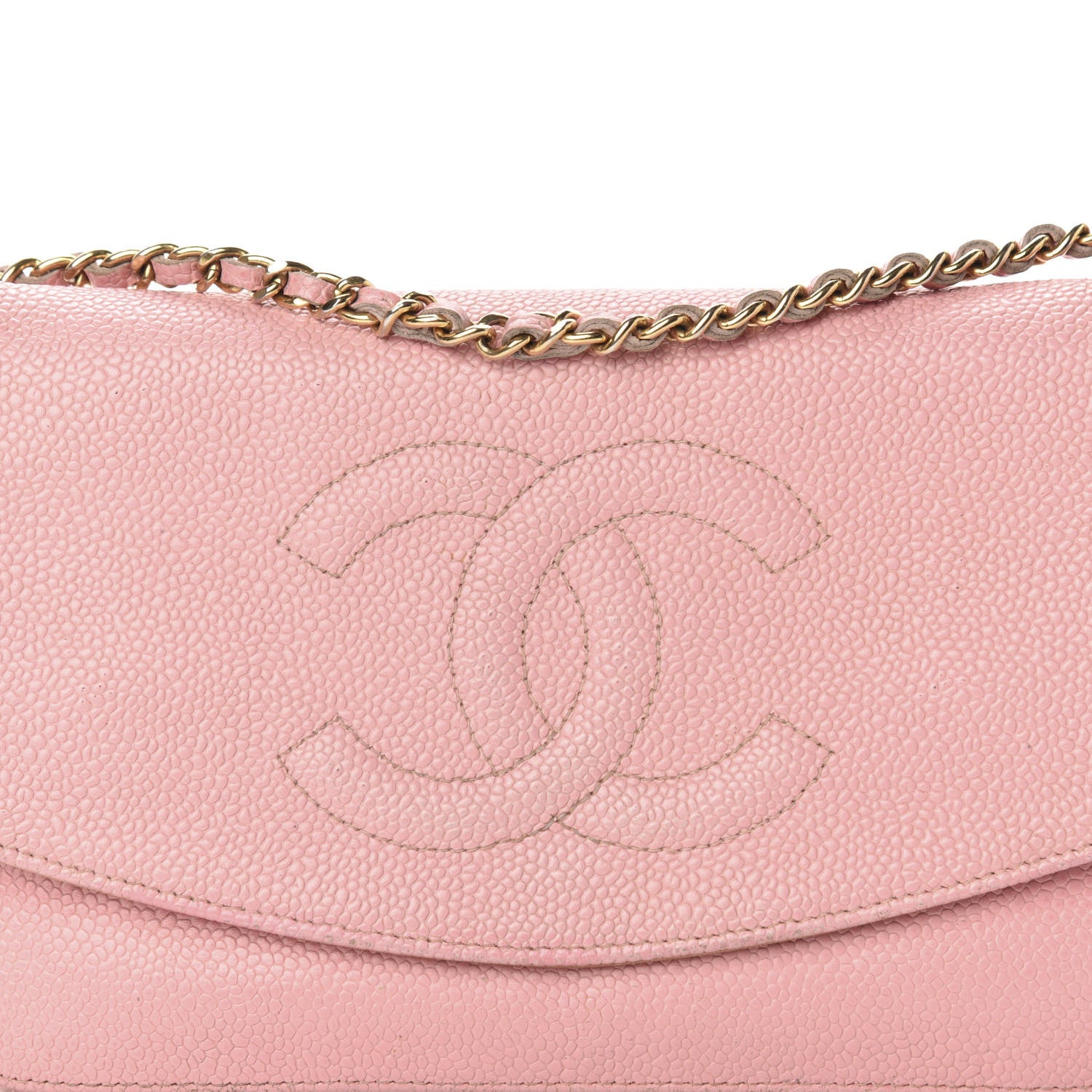 Chanel Caviar Timeless CC Wallet On Chain WOC Light Pink 14 of 14