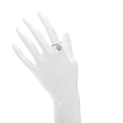 Tiffany Sterling Silver Rubedo Return to Tiffany Heart Charm Ring 54 7 2 of 4