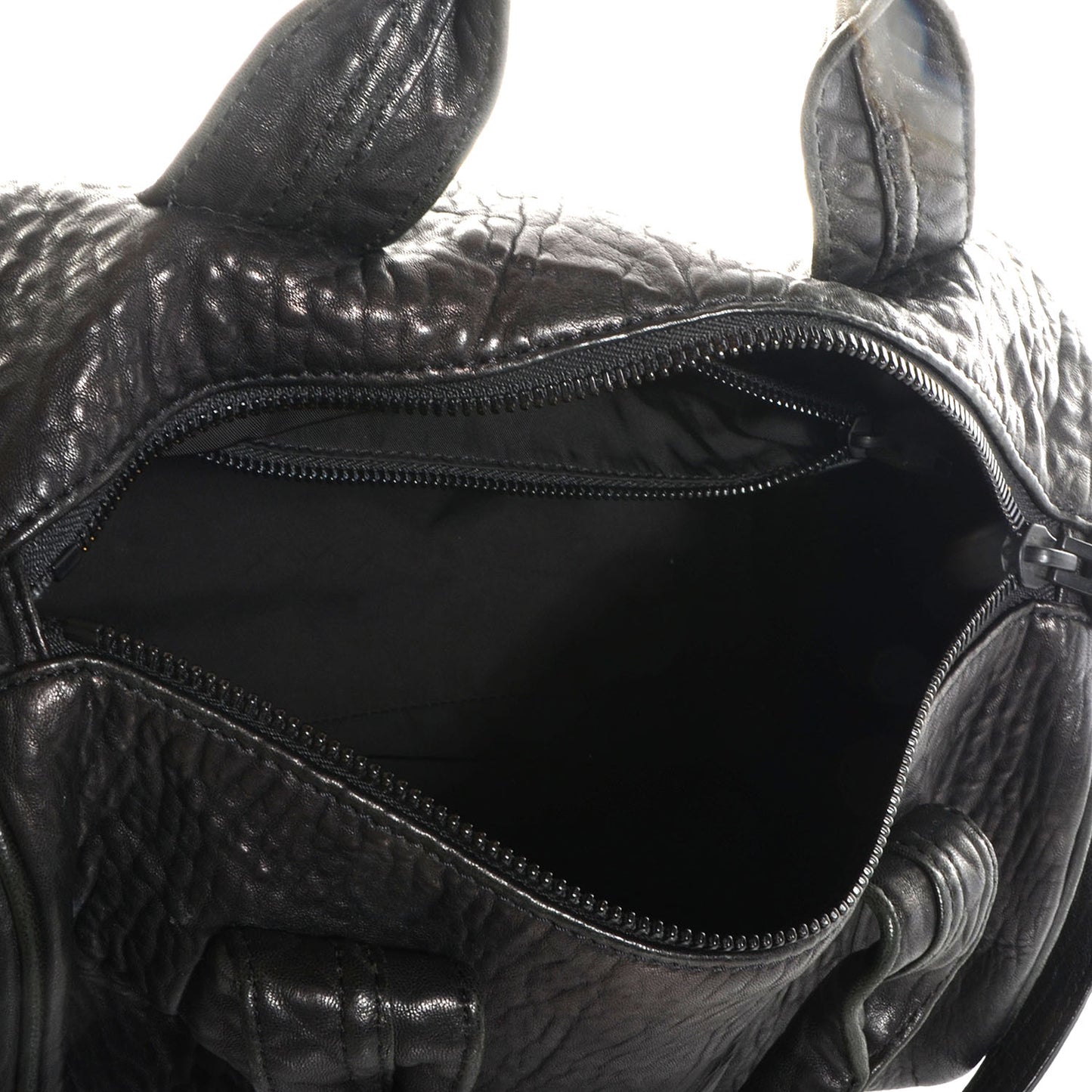 Leather Rocco w Black Hardware Black