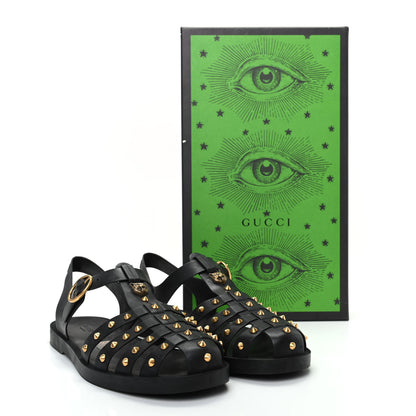Gucci Rubber Mens Buckle Strap Stud Sandal 9 Black 10 of 10