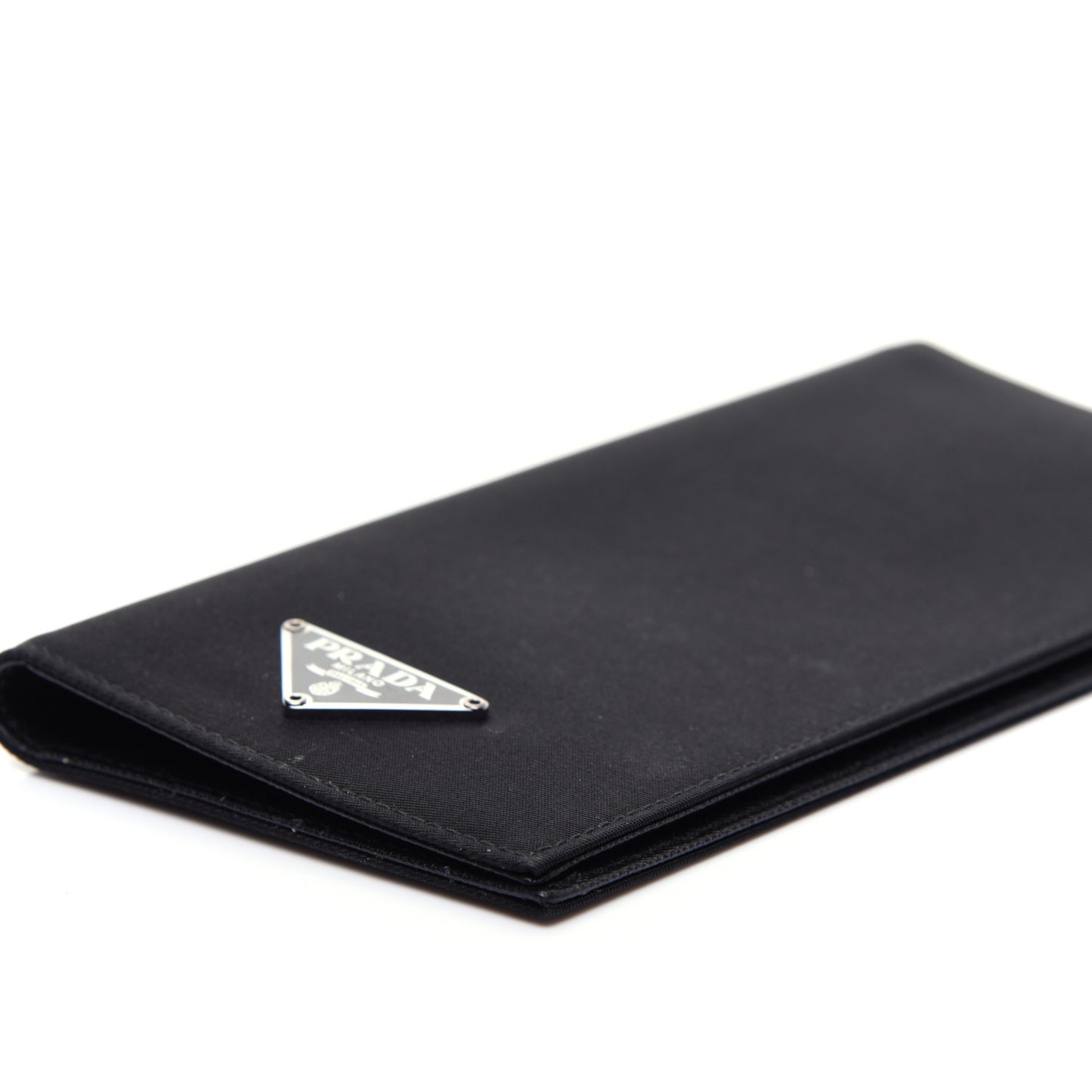 Canvas Saffiano Metal Checkbook Cover Black