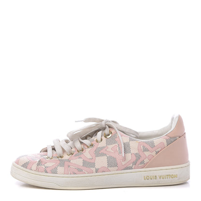 Louis Vuitton Damier Azur Tahitienne Bora Bora Sneakers 36 Rose Ballerine 1 of 9