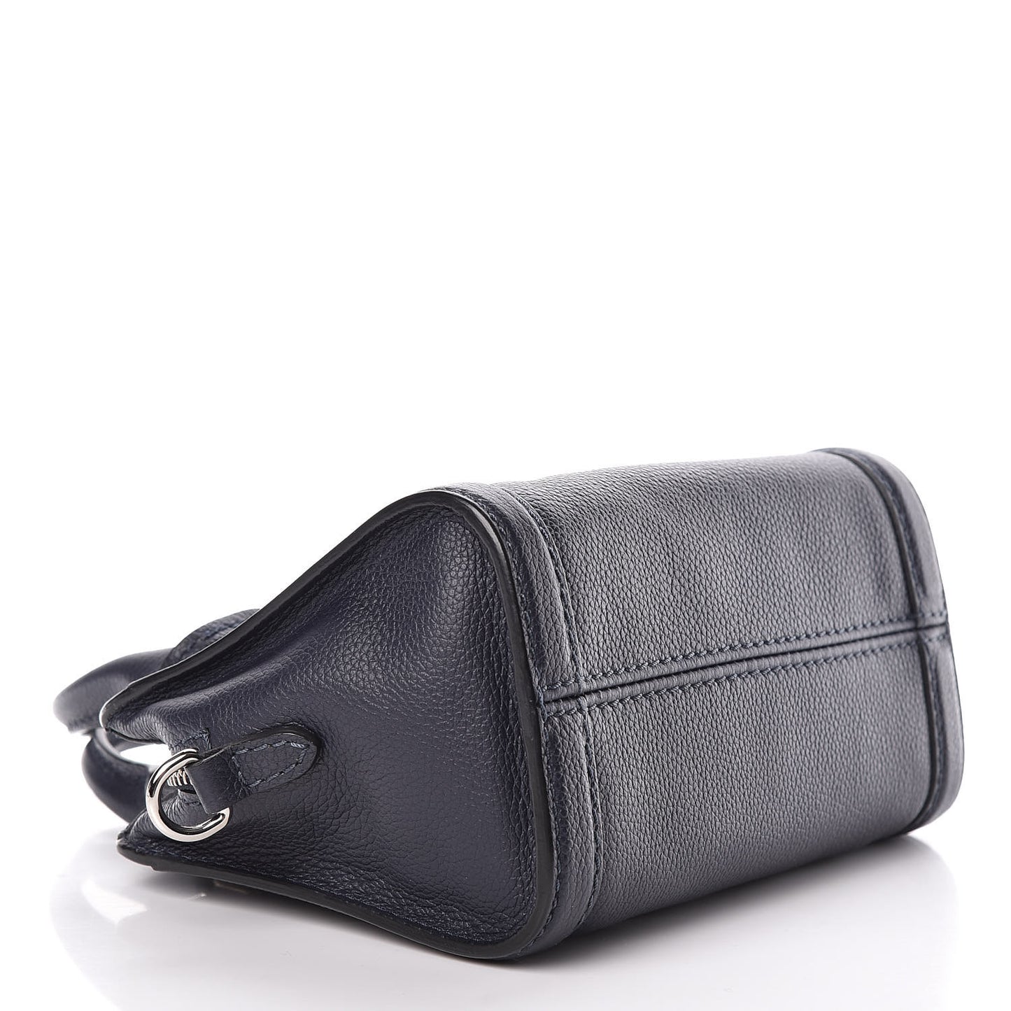 Pebbled Calfskin Mini Padlock Navy