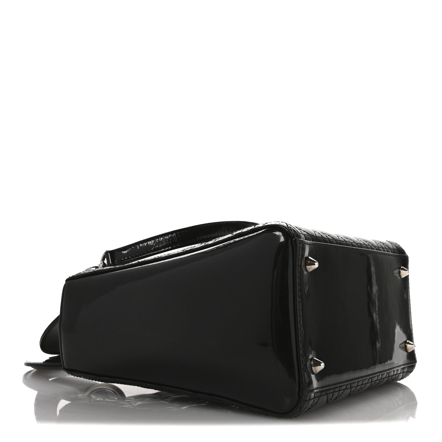 Patent Cannage Medium Lady Dior Black