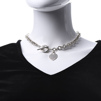Tiffany Sterling Silver Heart Tag Toggle Necklace 2 of 4