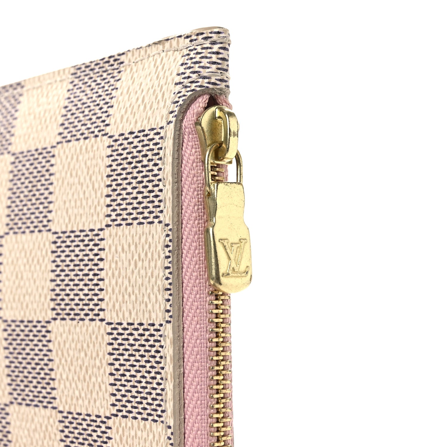 Louis Vuitton Damier Azur Neverfull MM GM Pochette Rose Ballerine 7 of 9
