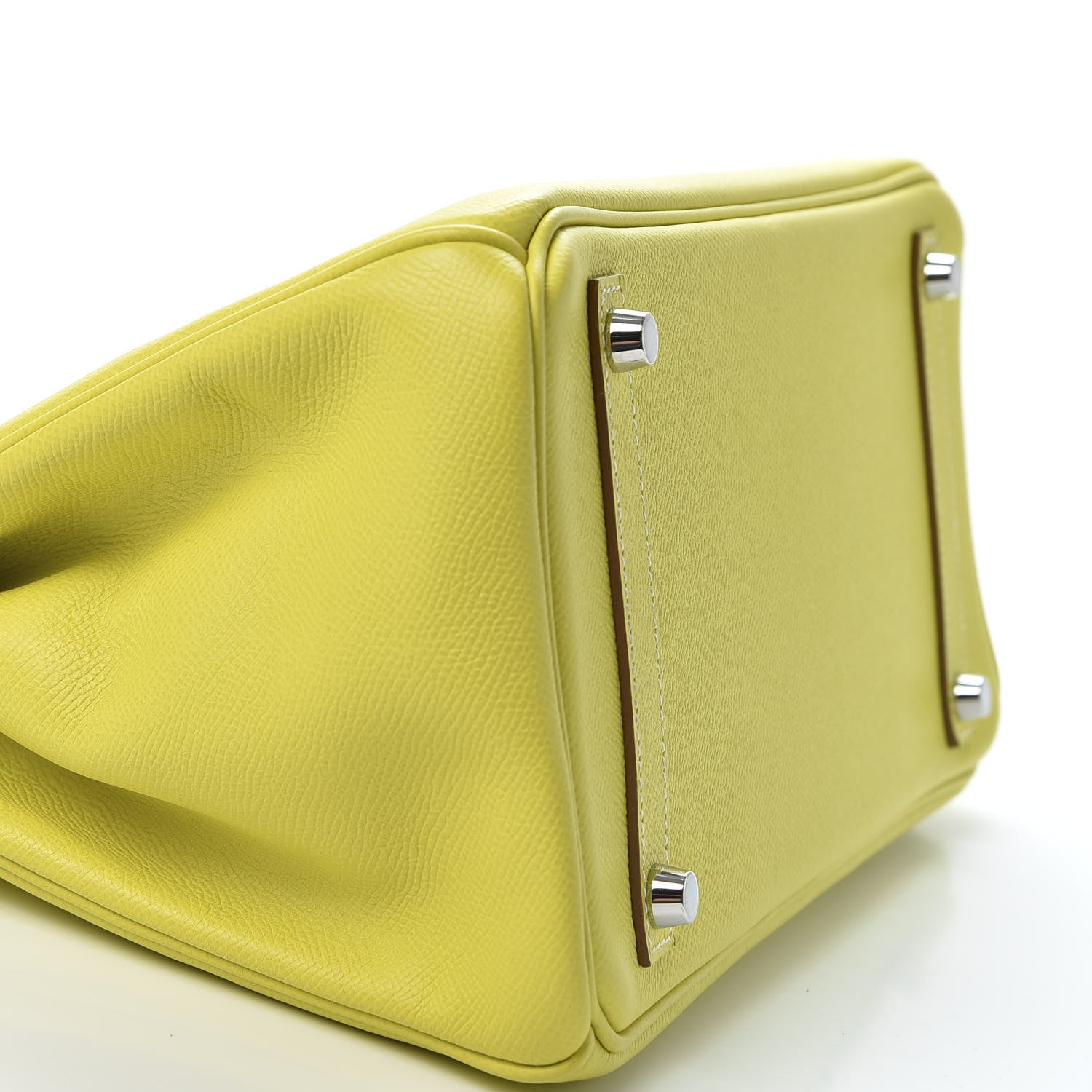 Hermes Epsom Candy Birkin 30 Lime Gris Perle 7 of 34