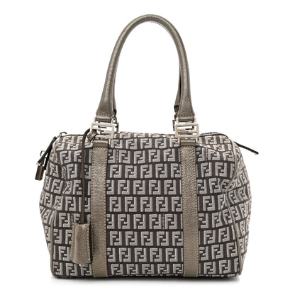 Fendi Zucchino Vachetta Forever Boston Caffe Argilla Canna di Fucile 1 of 15