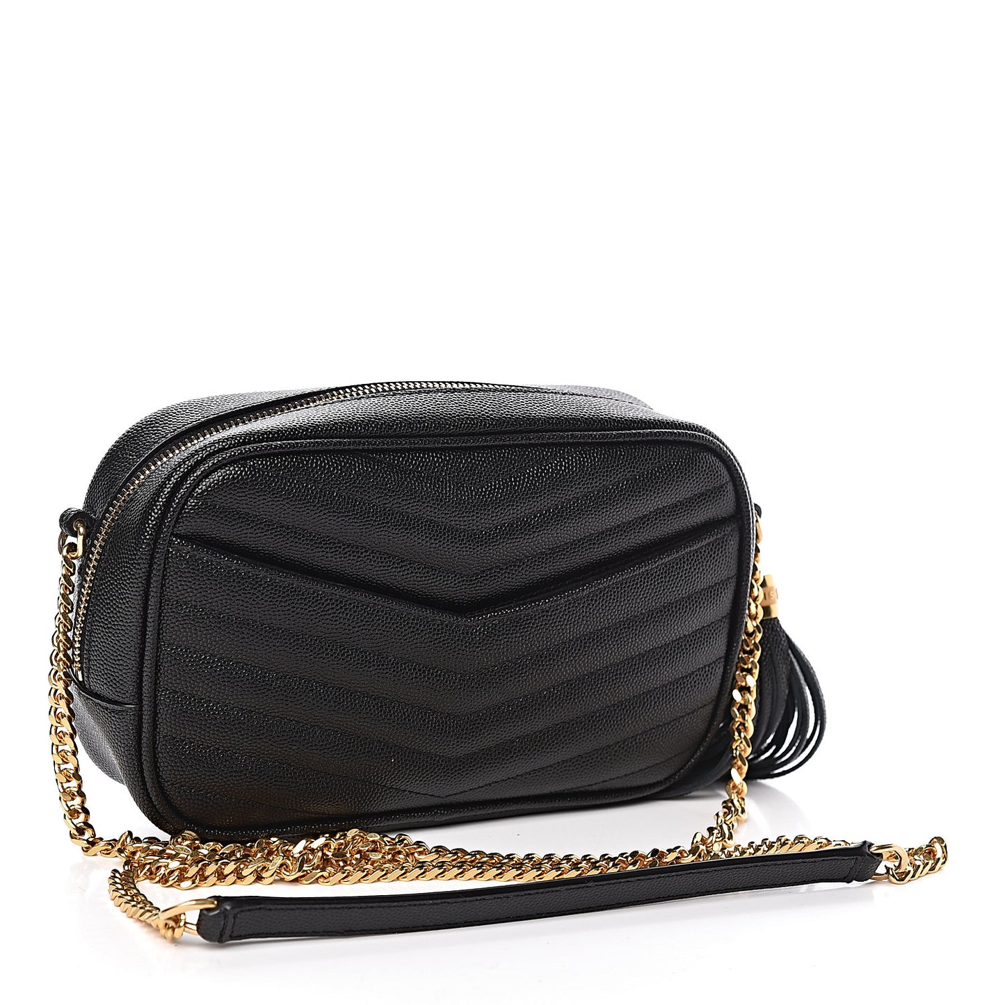 Grain De Poudre Matelasse Monogram Mini Lou Camera Bag Black