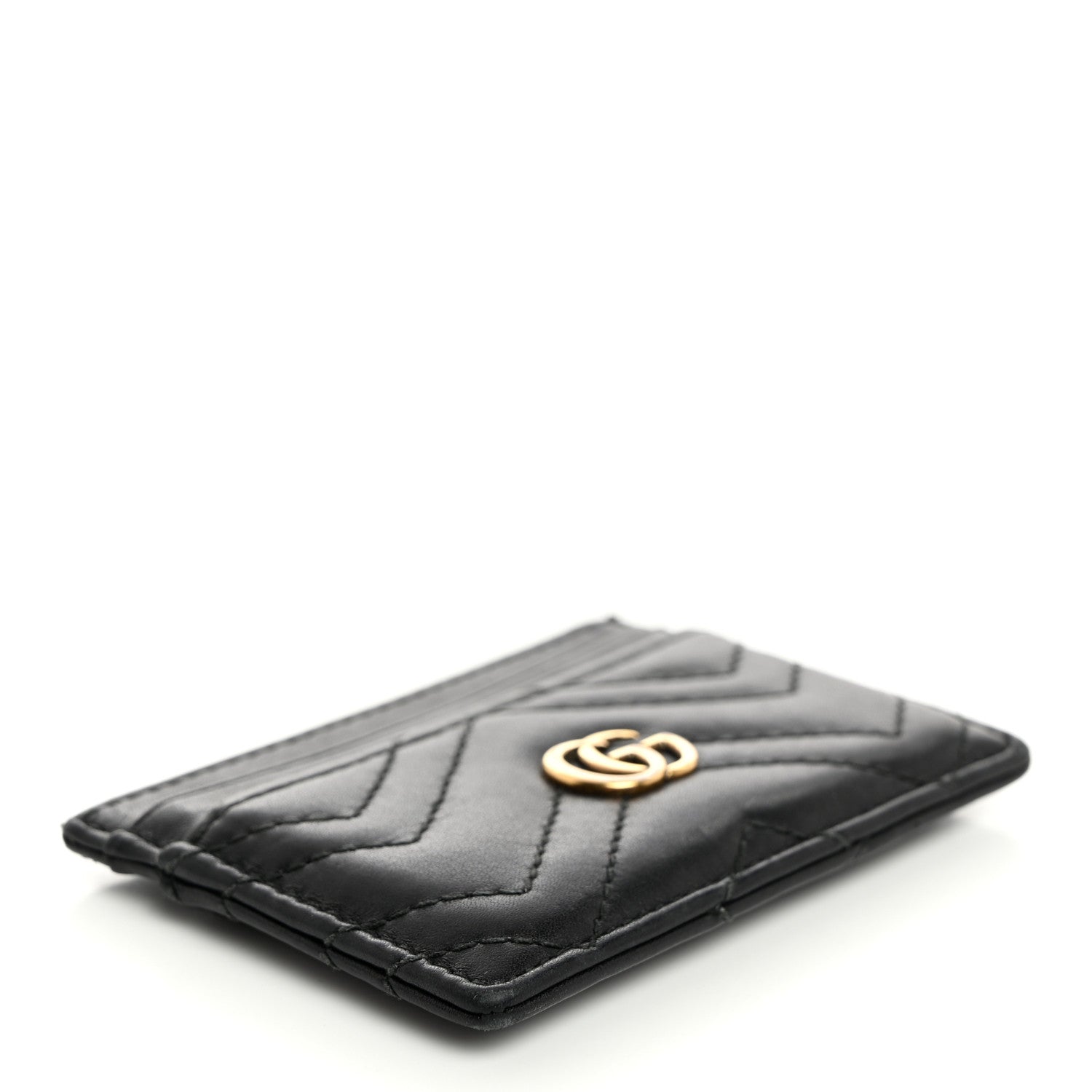 Gucci Calfskin Matelasse GG Marmont Card Holder Black 4 of 10