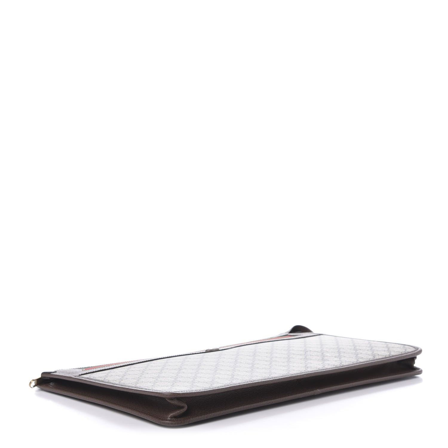 Gucci GG Supreme Monogram Textured Calfskin Web Ophidia Documents Holder Beige Ebony New Acero 4 of 10