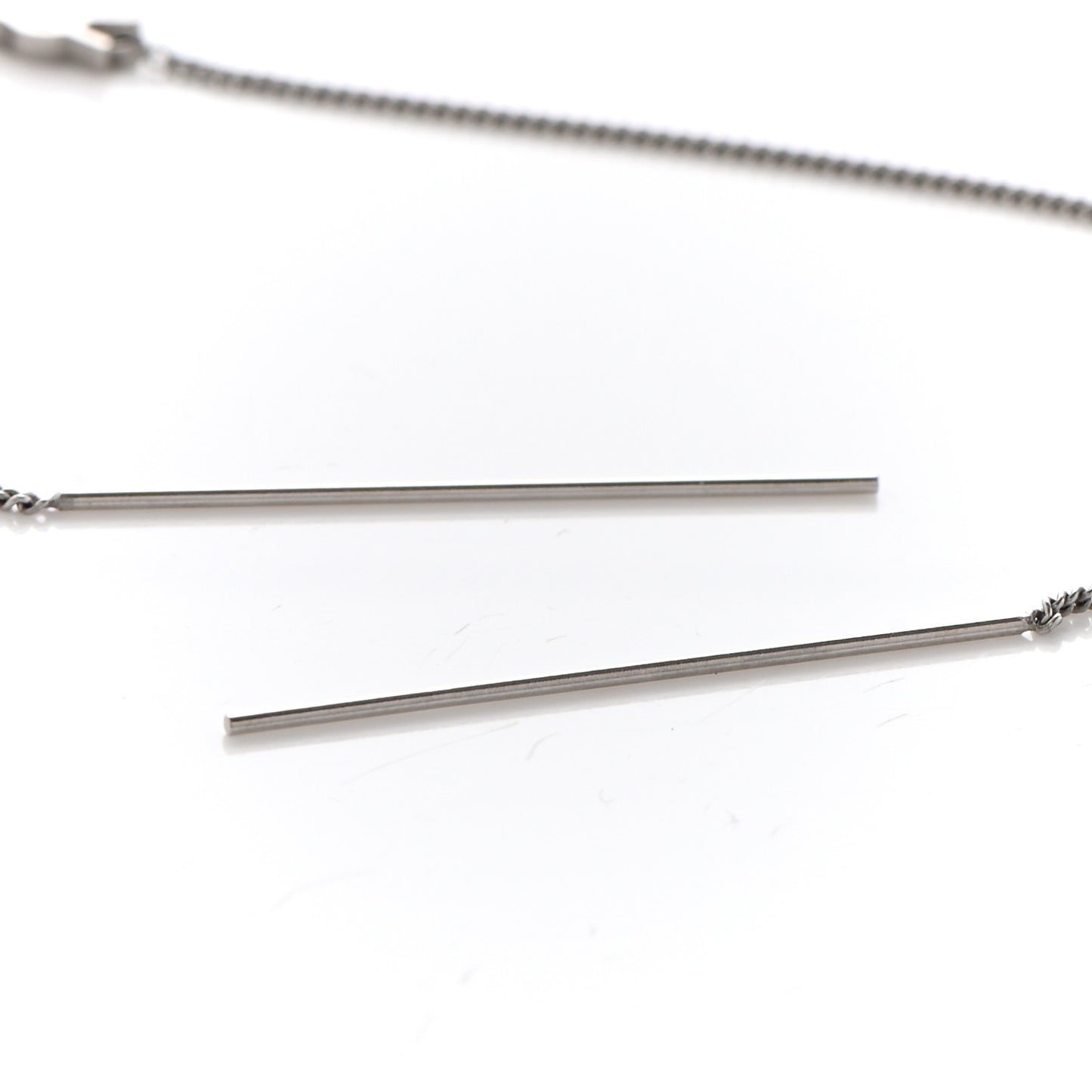 Monogram Drop Earrings Silver