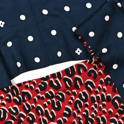 Louis Vuitton Silk Leopard Snood Scarf Red 3 of 4