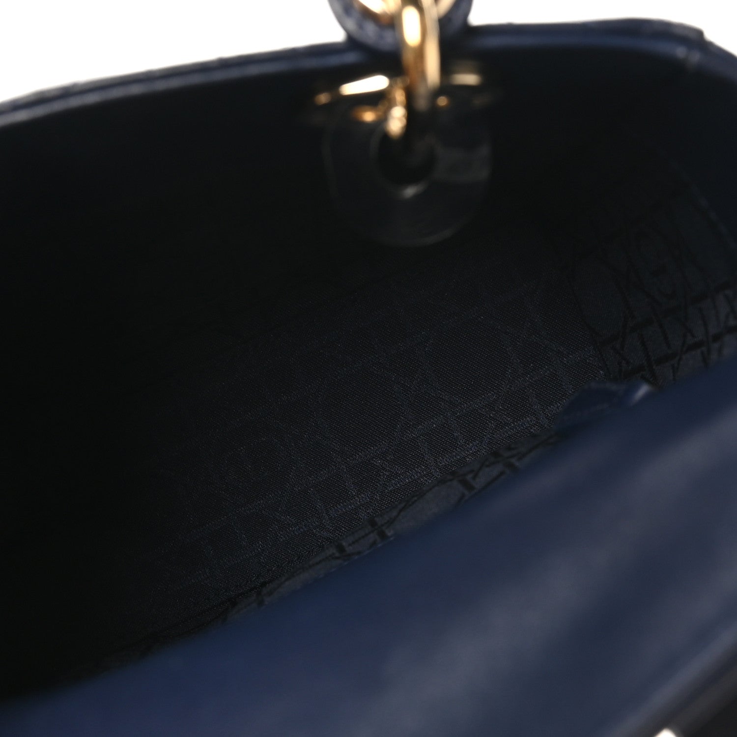 Christian Dior Lambskin Cannage Small Lucky Badges My Lady Dior Navy 5 of 10