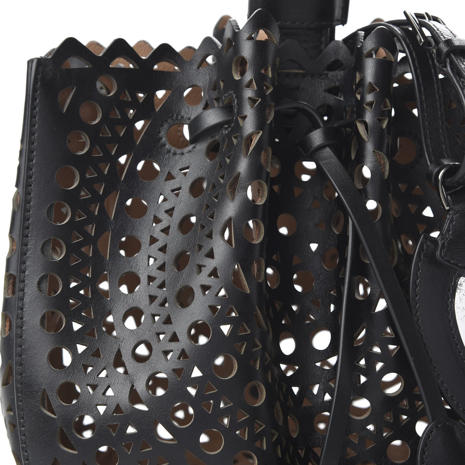 Alaia Lux Calfskin Vienne Rose-Marie 19 Bag Black 9 of 9