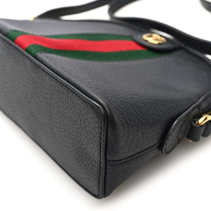 Gucci Calfskin GG Web Small Ophidia Dome Shoulder Bag Black 10 of 10