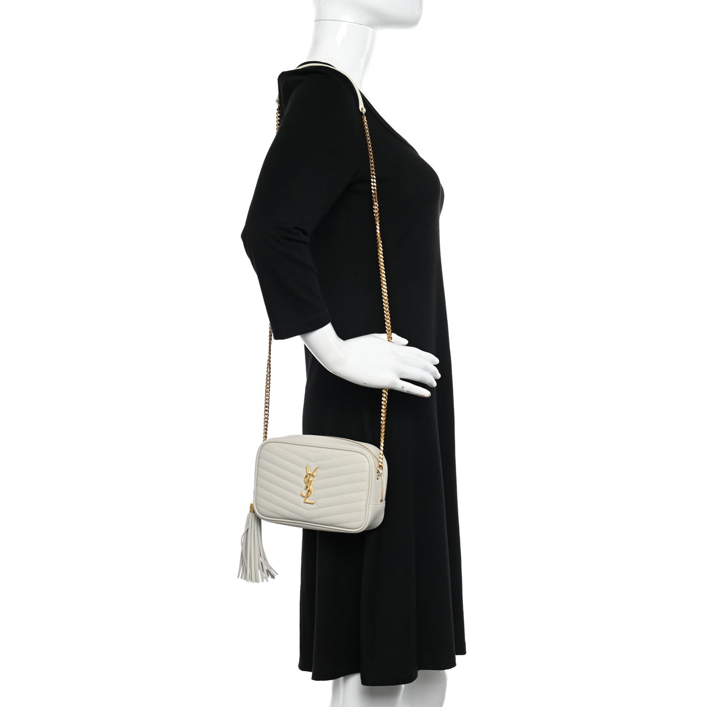Grain De Poudre Matelasse Monogram Mini Lou Camera Bag Crema Soft