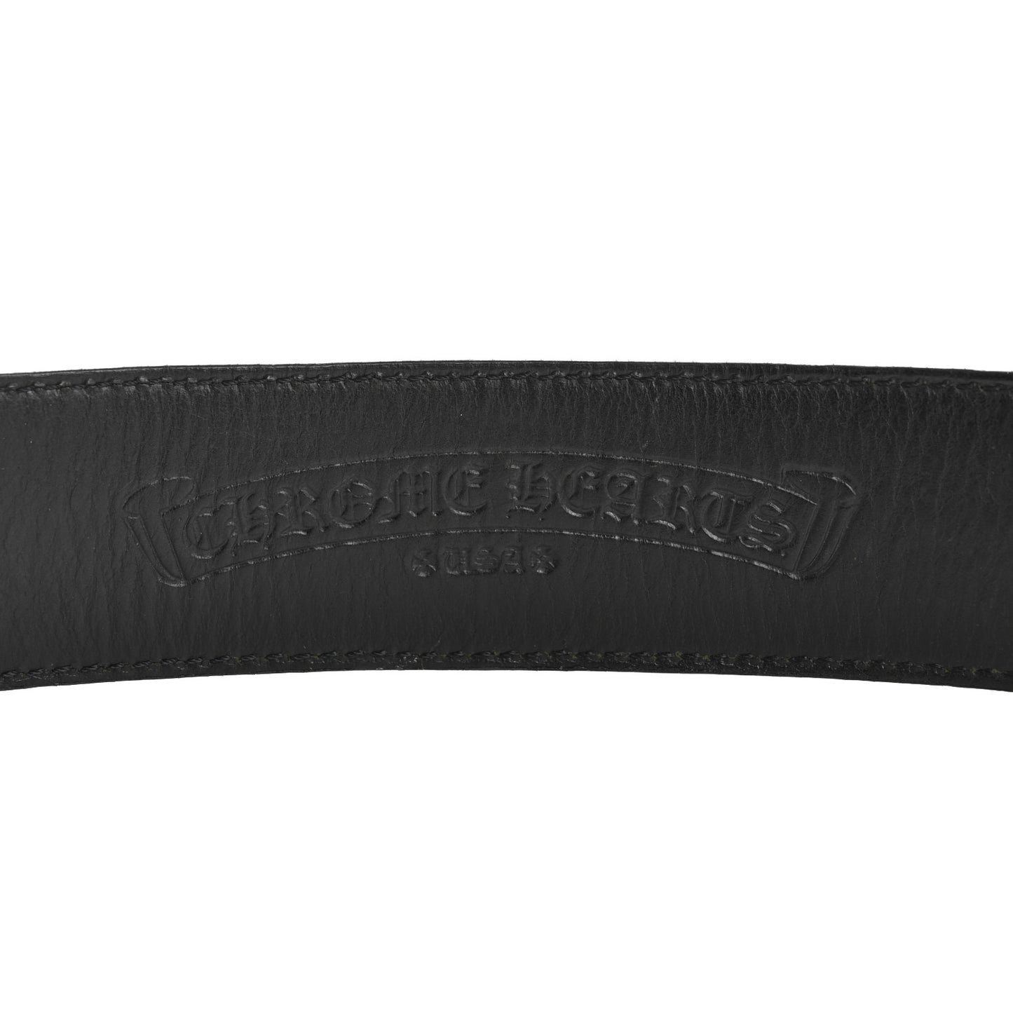 Calfskin Sterling Silver Cross Oval Belt 85 34 Black