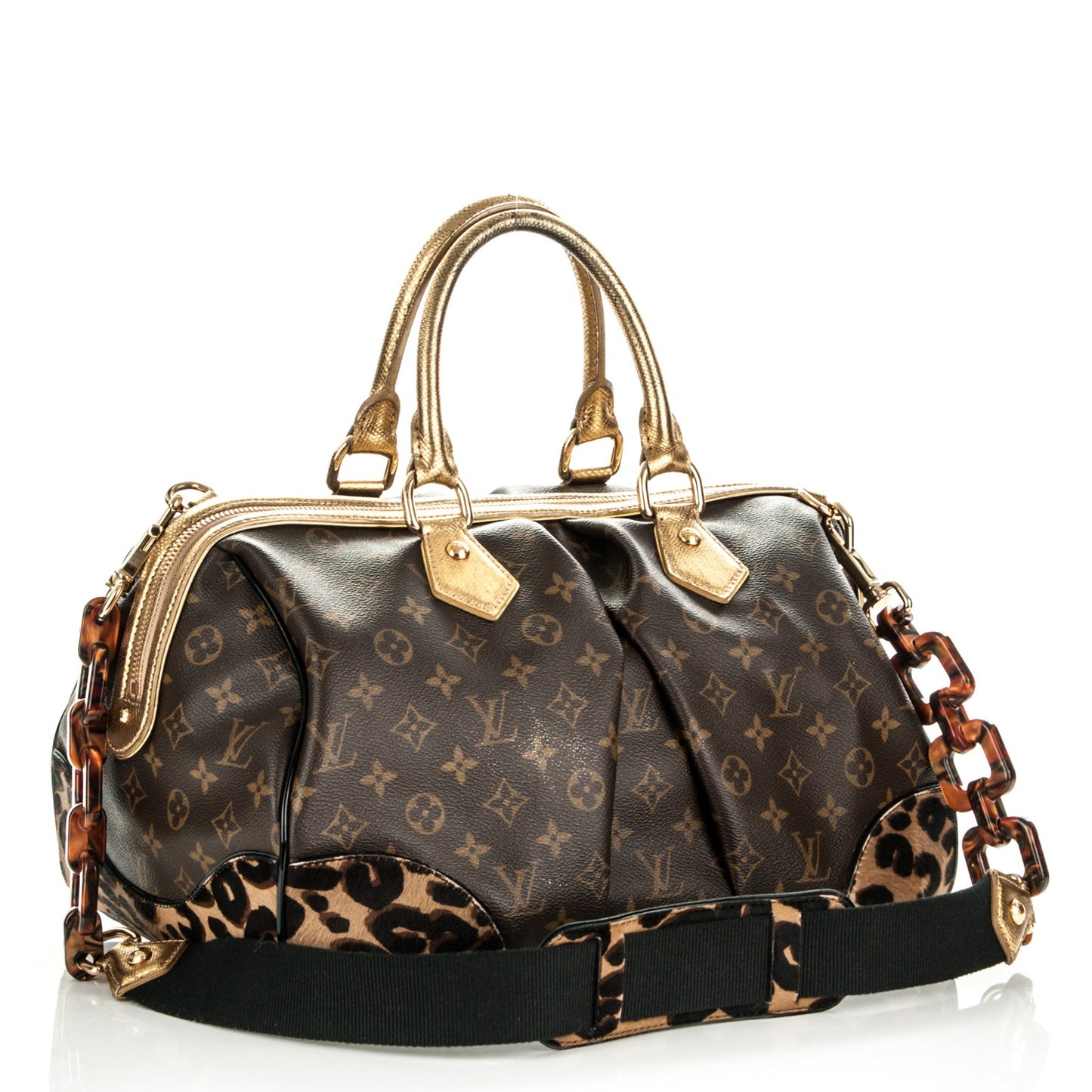 Monogram Leopard Stephen Bag