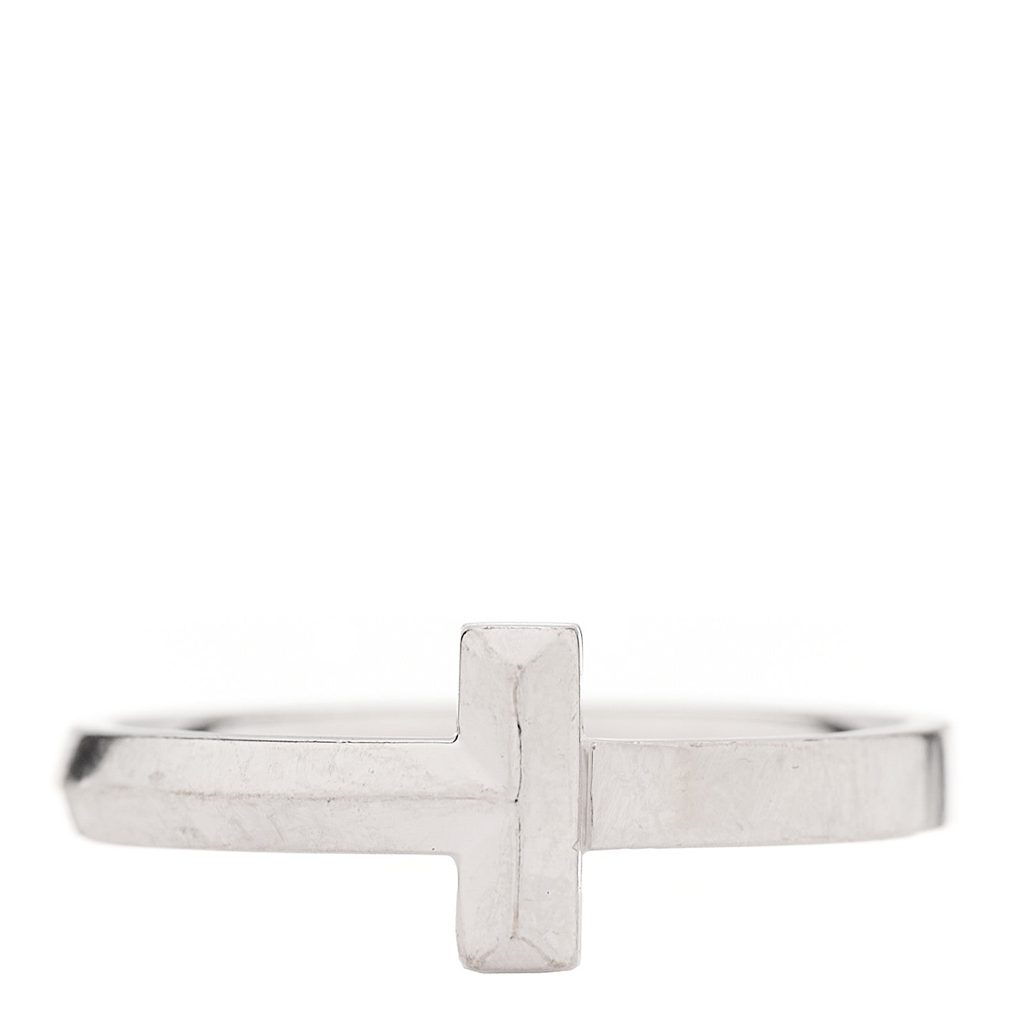 Tiffany 18K White Gold 2.5mm T T1 Ring 49 5 1 of 4