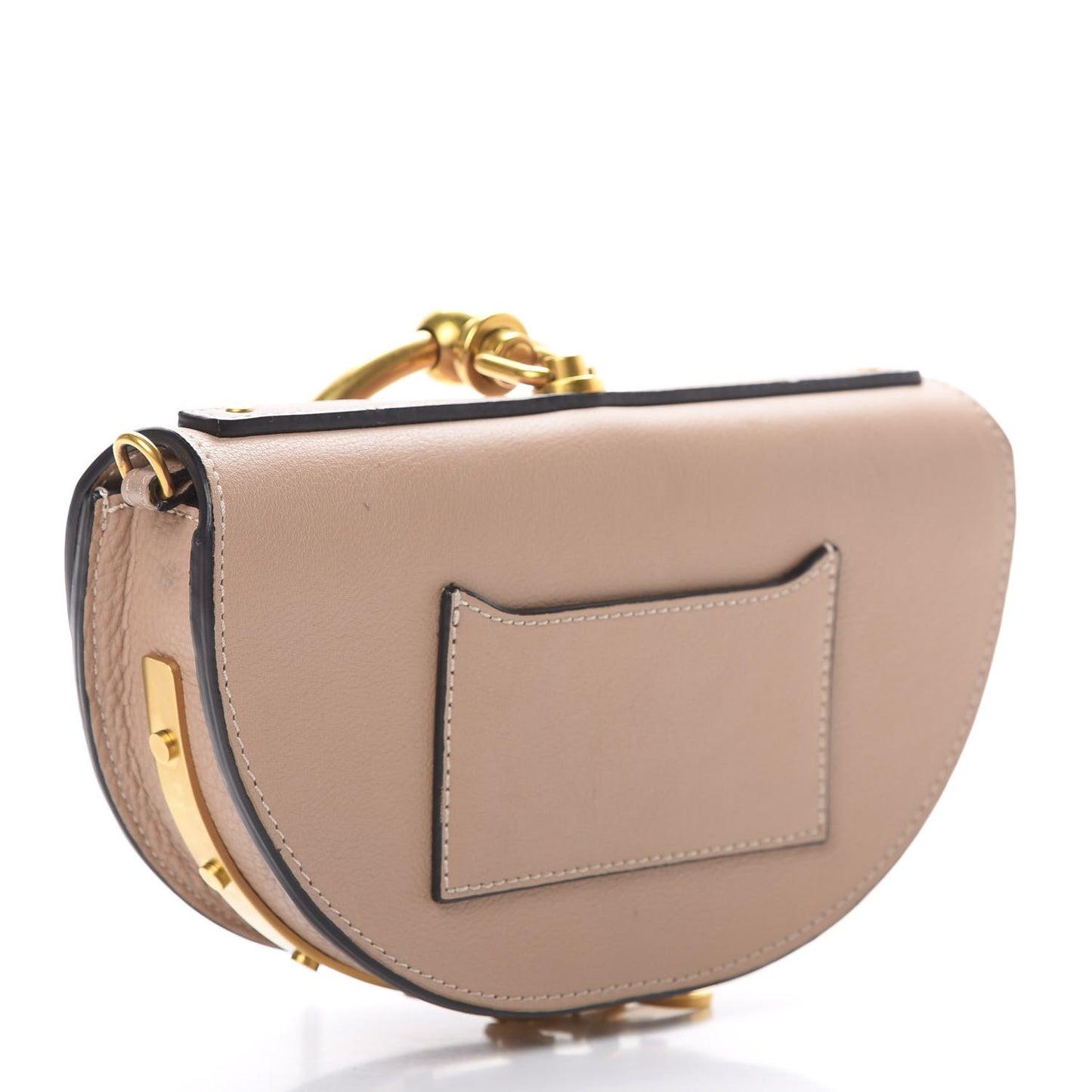 Calfskin Small Nile Bracelet Minaudiere Bag Biscotti Beige