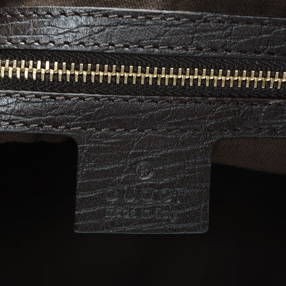 Gucci Monogram Medium Horsebit Chain Hobo Dark Brown 6 of 7