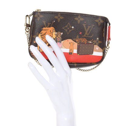 Louis Vuitton Monogram 2018 Christmas Animation Mini Cats Pochette Accessories 2 of 8