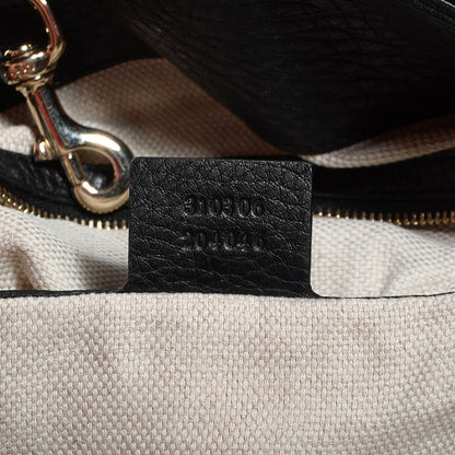 Gucci Pebbled Calfskin Large Soho Chain Shoulder Bag Black 7 of 7
