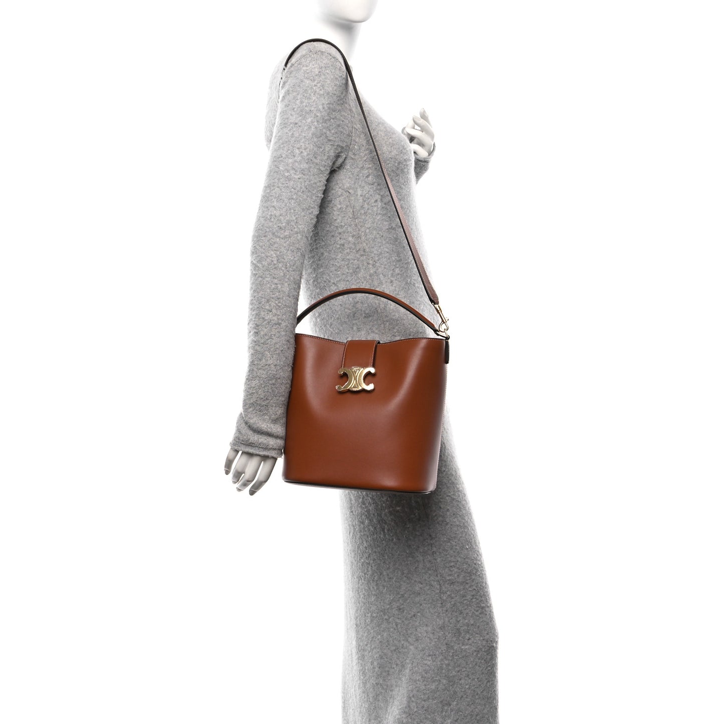 Smooth Calfskin Triomphe Medium Louise Bag Tan