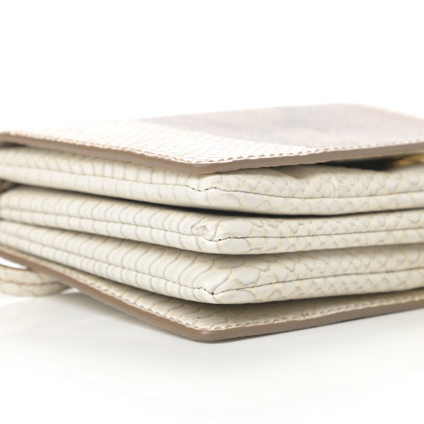 Alter Snake Embossed Small Flo Shoulder Bag Ivory