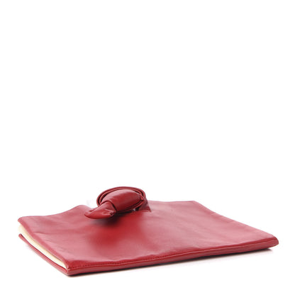 Celine Lambskin Knotted Clutch Red 4 of 13