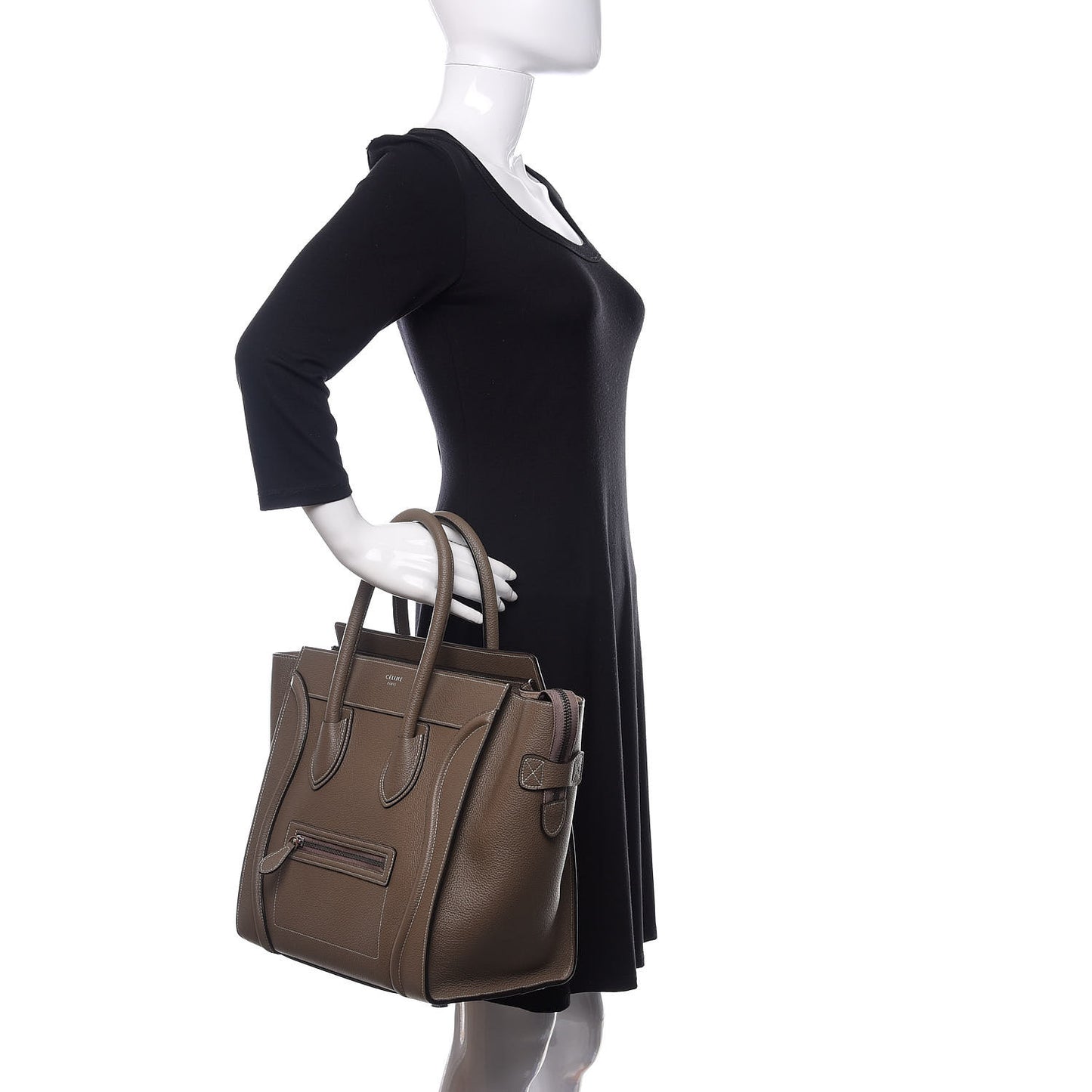 Drummed Calfskin Mini Luggage Souris
