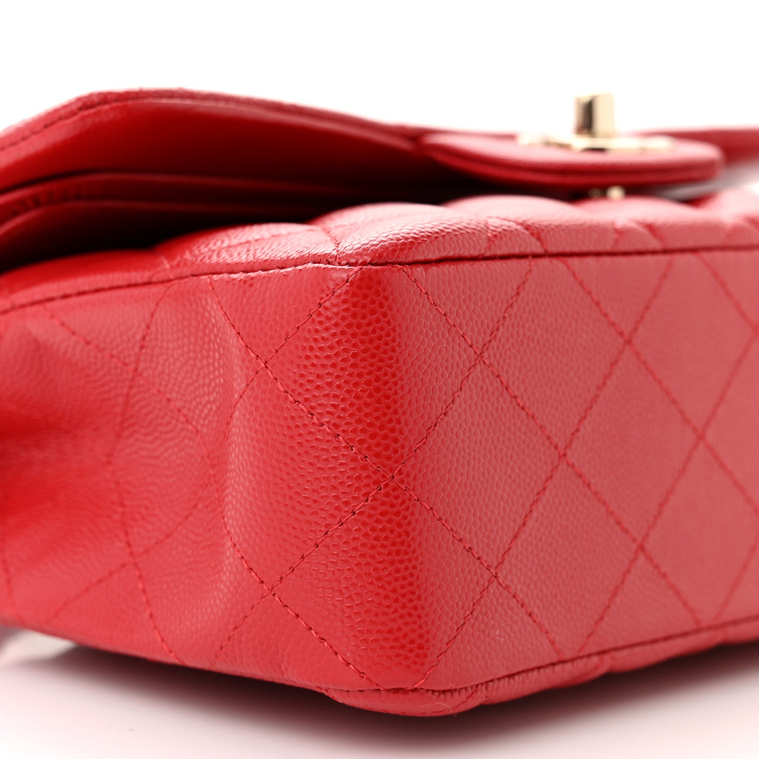 Chanel Caviar Quilted Small Double Flap Red 9 of 11