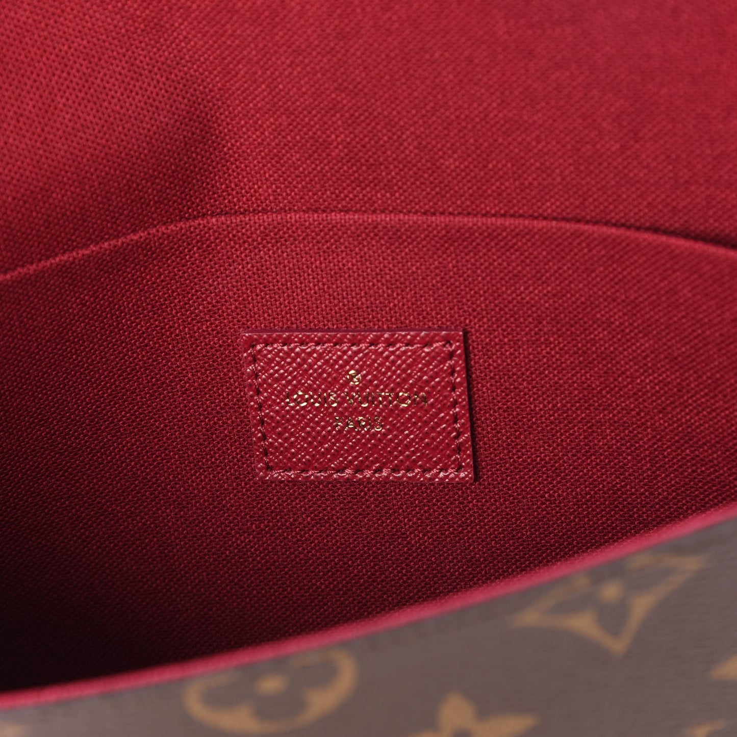 Monogram Pochette Felicie Chain Wallet Fuchsia