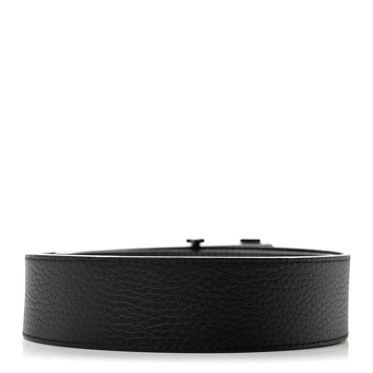 Louis Vuitton Taurillon Calfskin 40mm LV Initiales Reversible Belt   100 40 Black Dark Silver 4 of 8
