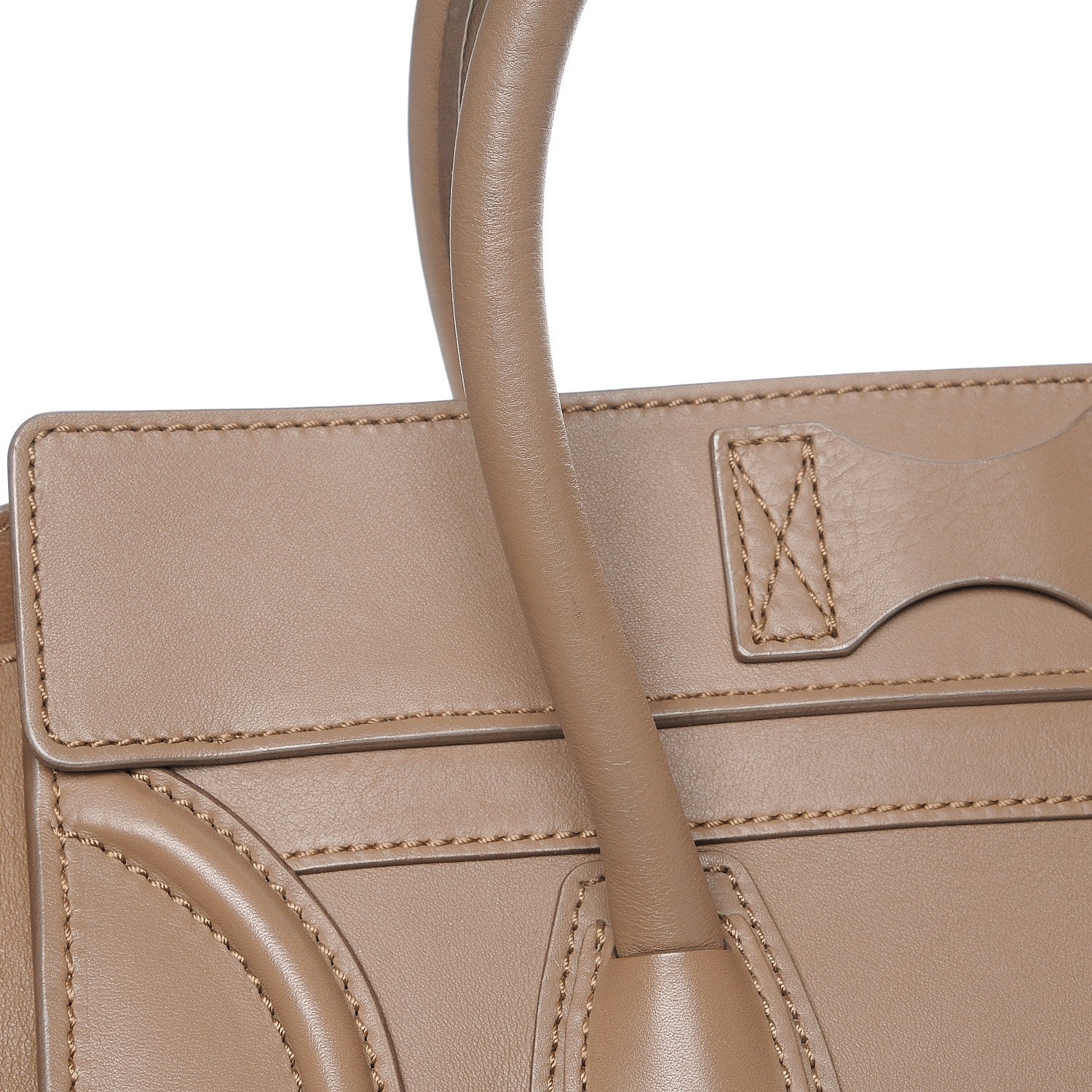 Celine Smooth Calfskin Mini Luggage Taupe 6 of 8