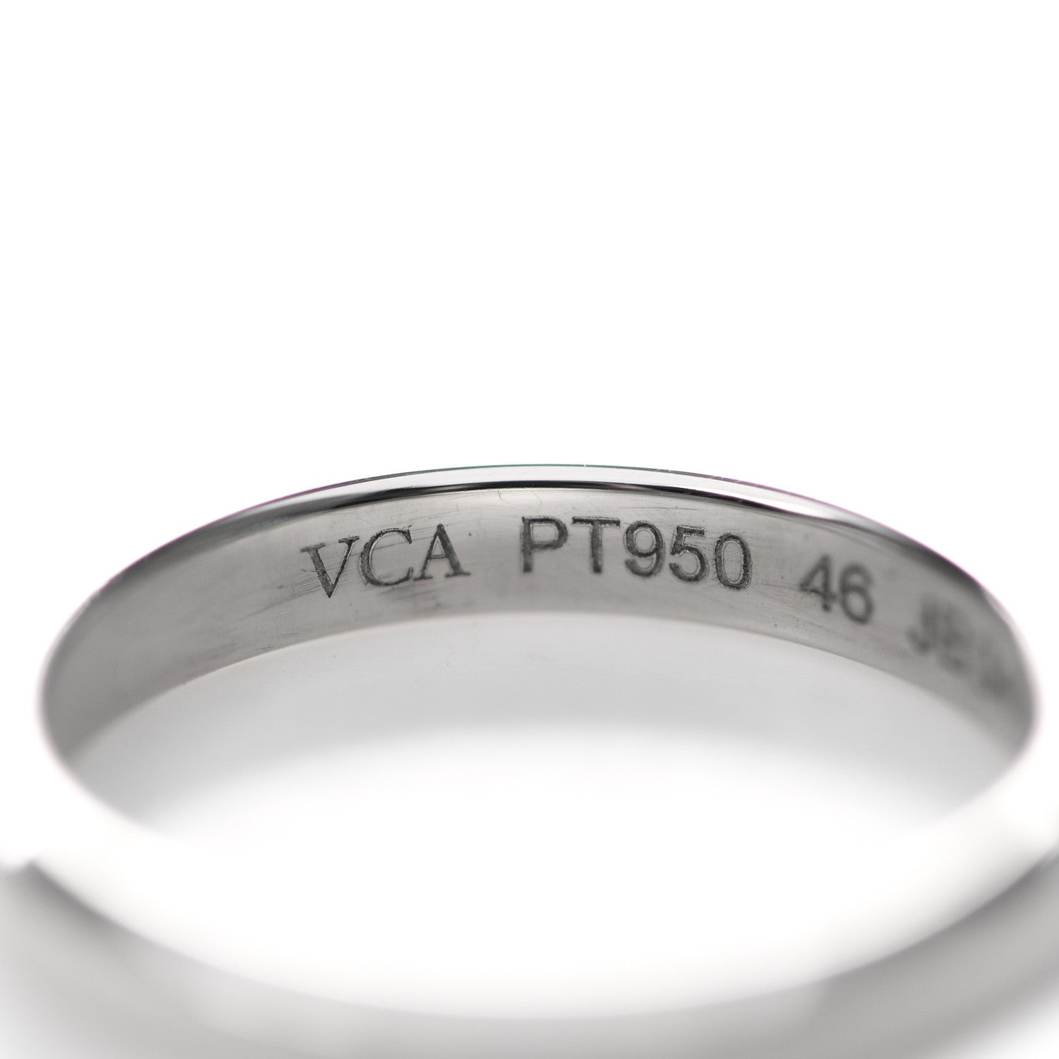 Van Cleef & Arpels Platinum 2.5mm Toujours Wedding Band Ring 46 3.75 4 of 6
