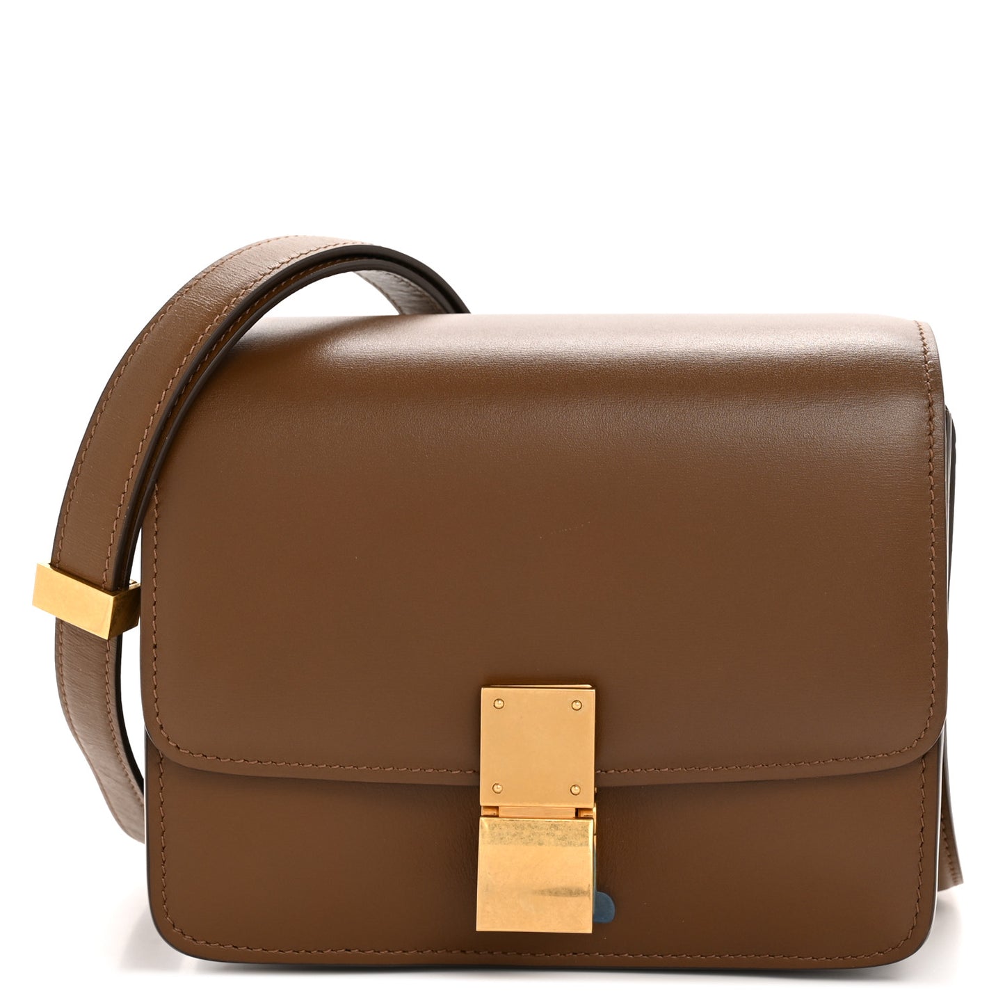 Smooth Calfskin Small Classic Box Flap Bag Camel