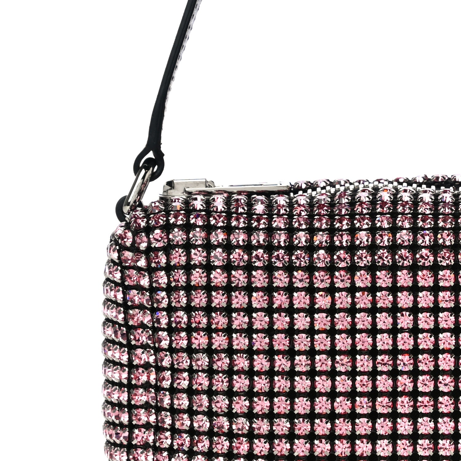 Alexander Wang Mesh Crystal Rhinestone Mini Heiress Pouch Pink 8 of 11