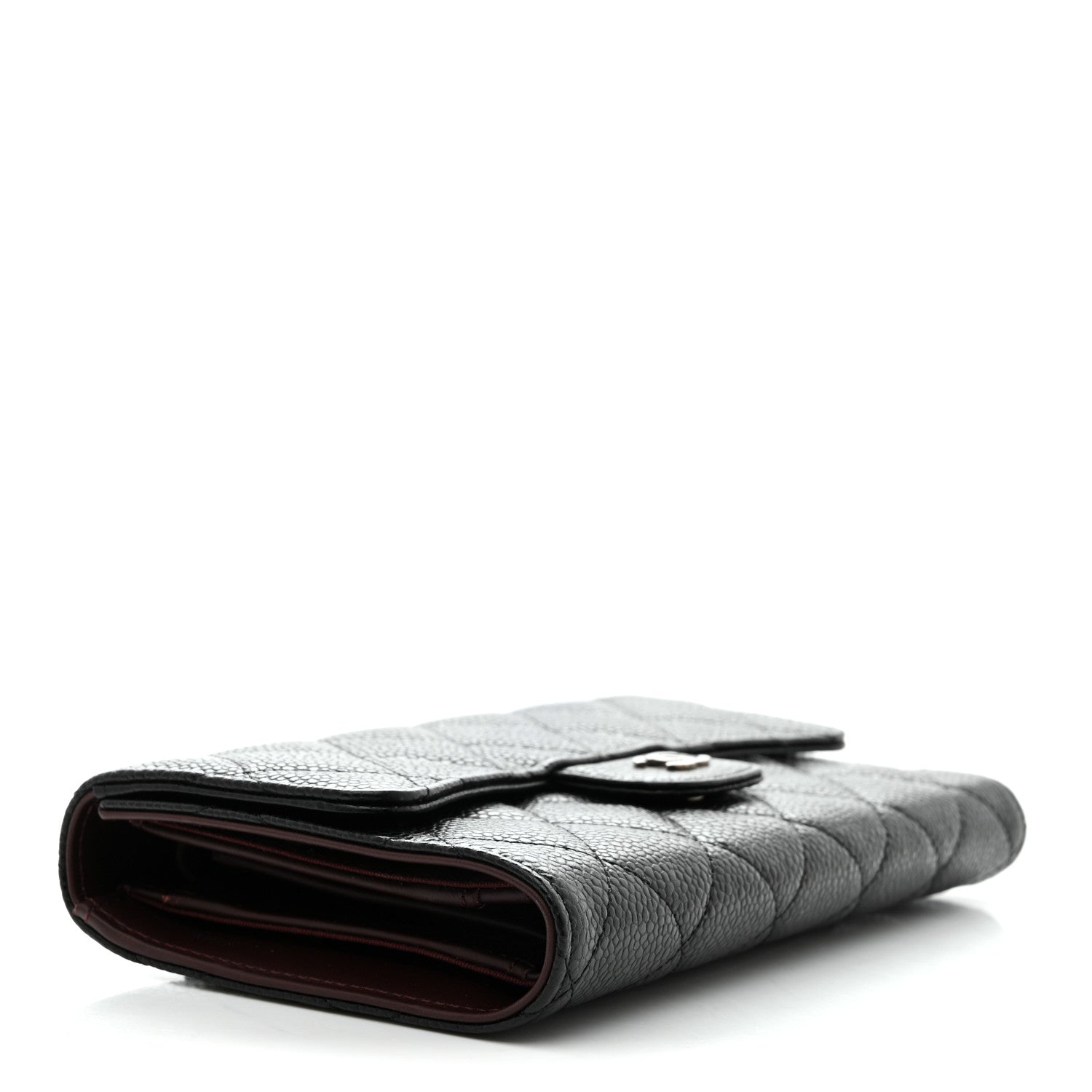 Chanel Caviar Quilted Long Flap Wallet Black 4 of 9
