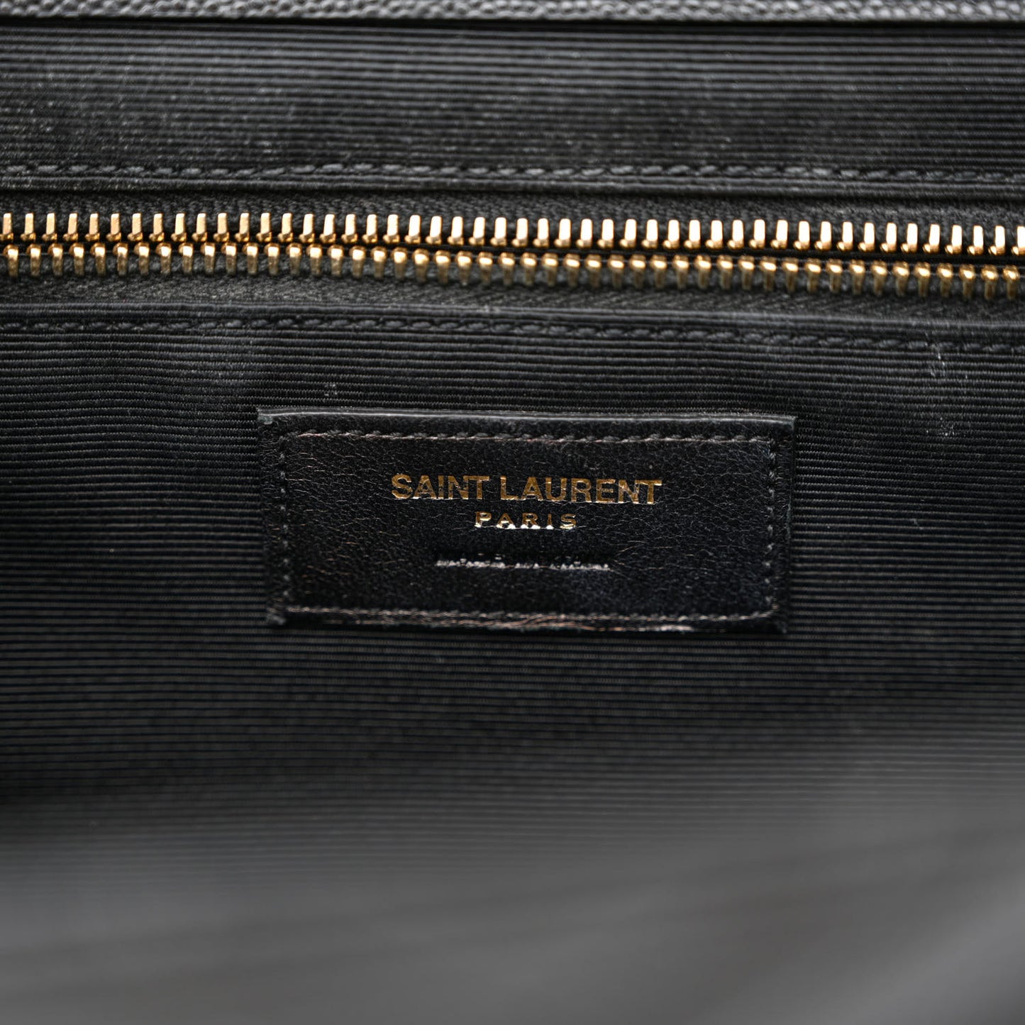 Grain De Poudre Matelasse Chevron Large Monogram Satchel Black
