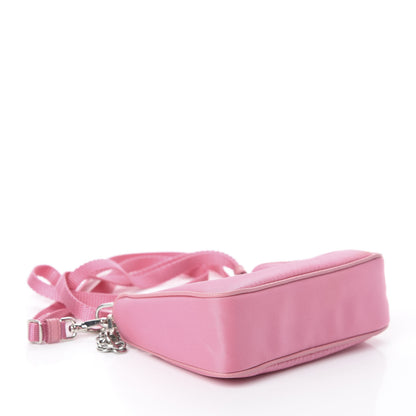 Prada Tessuto Nylon Saffiano Mini Re-Edition 2000 Shoulder Bag Begonia 3 of 7
