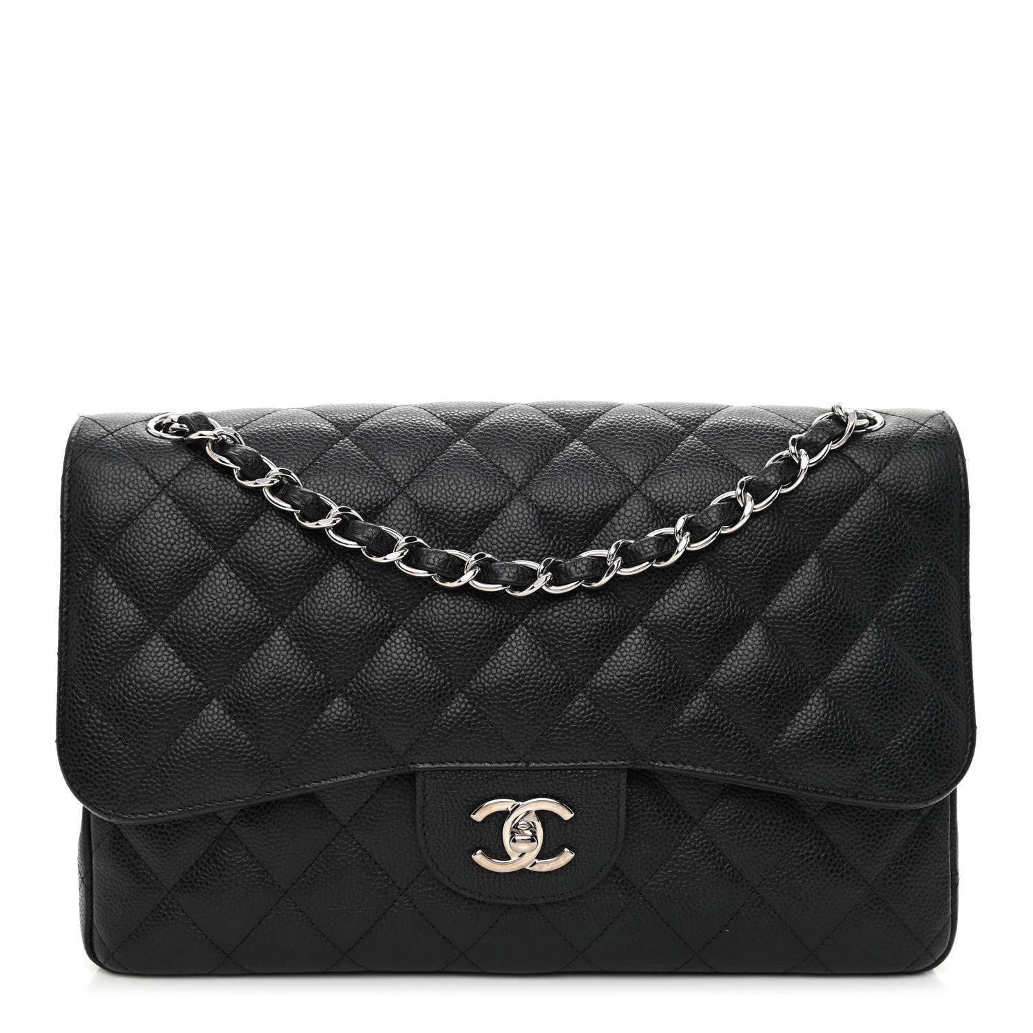 Chanel Caviar Quilted Jumbo Double Flap Black 1 of 10