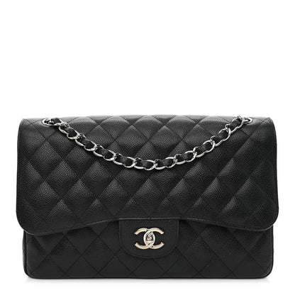 Chanel Caviar Quilted Jumbo Double Flap Black 1 of 10