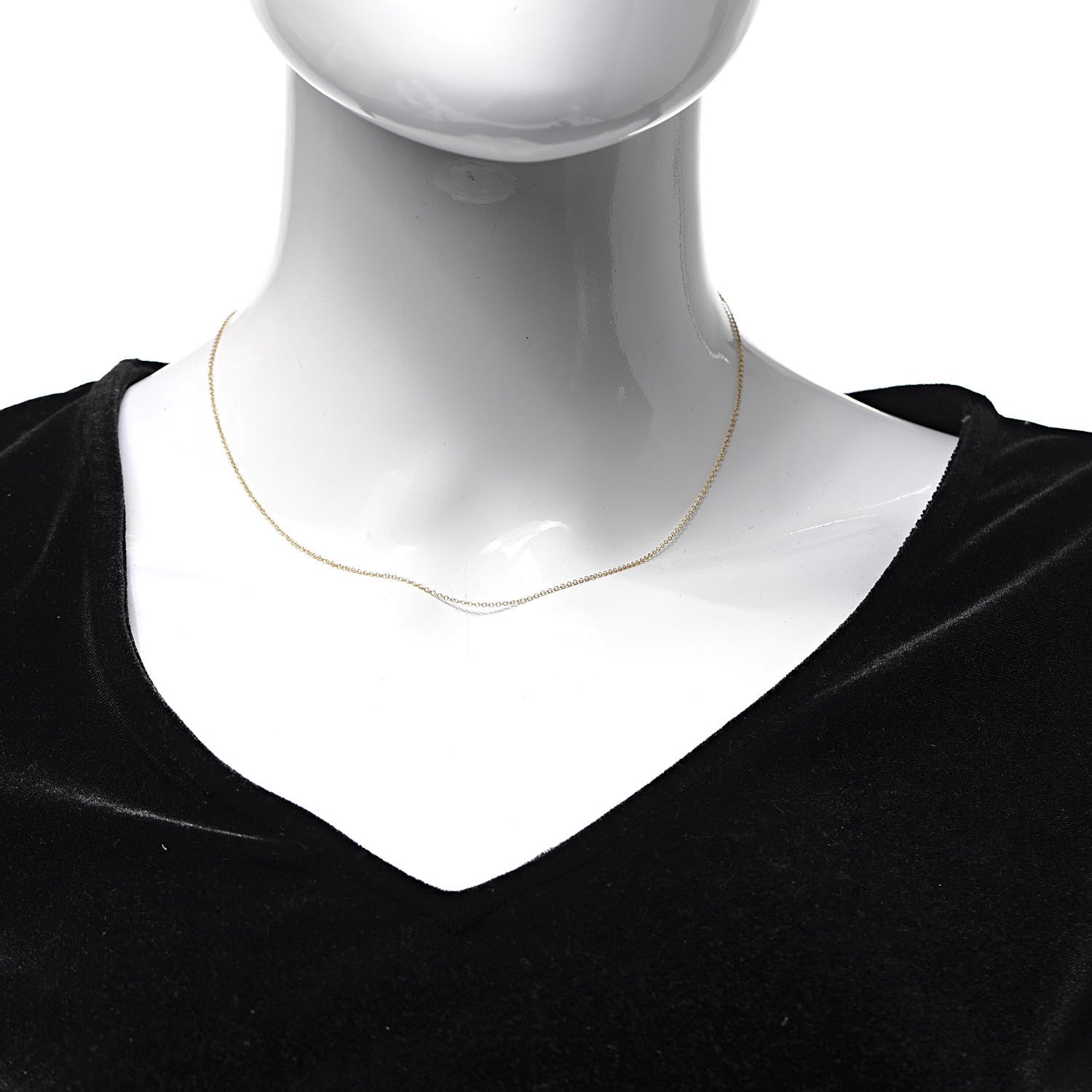 Tiffany 18K Rose Gold Chain Necklace 16" 2 of 5