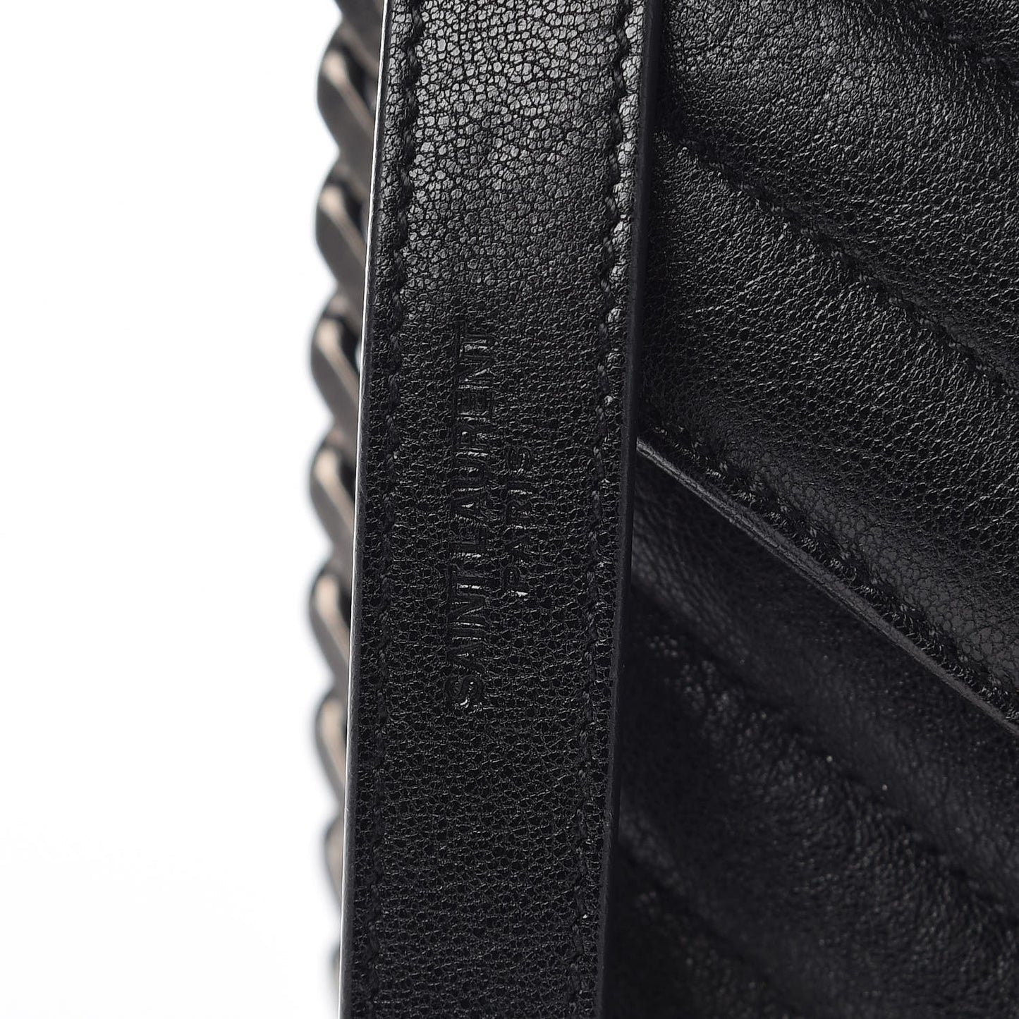Sheepskin Matelasse Chevron Monogram Medium College Bag Black