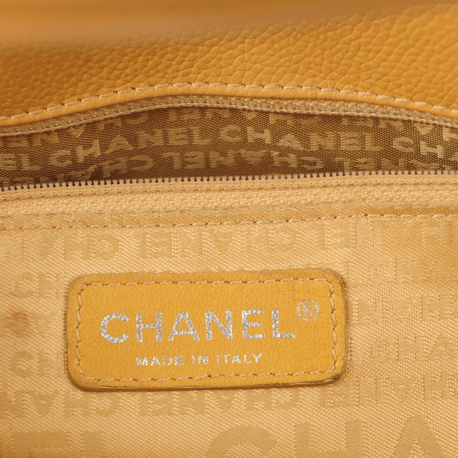 Chanel Calfskin Mademoiselle Lock Cerf Shopper Tote Beige 8 of 9