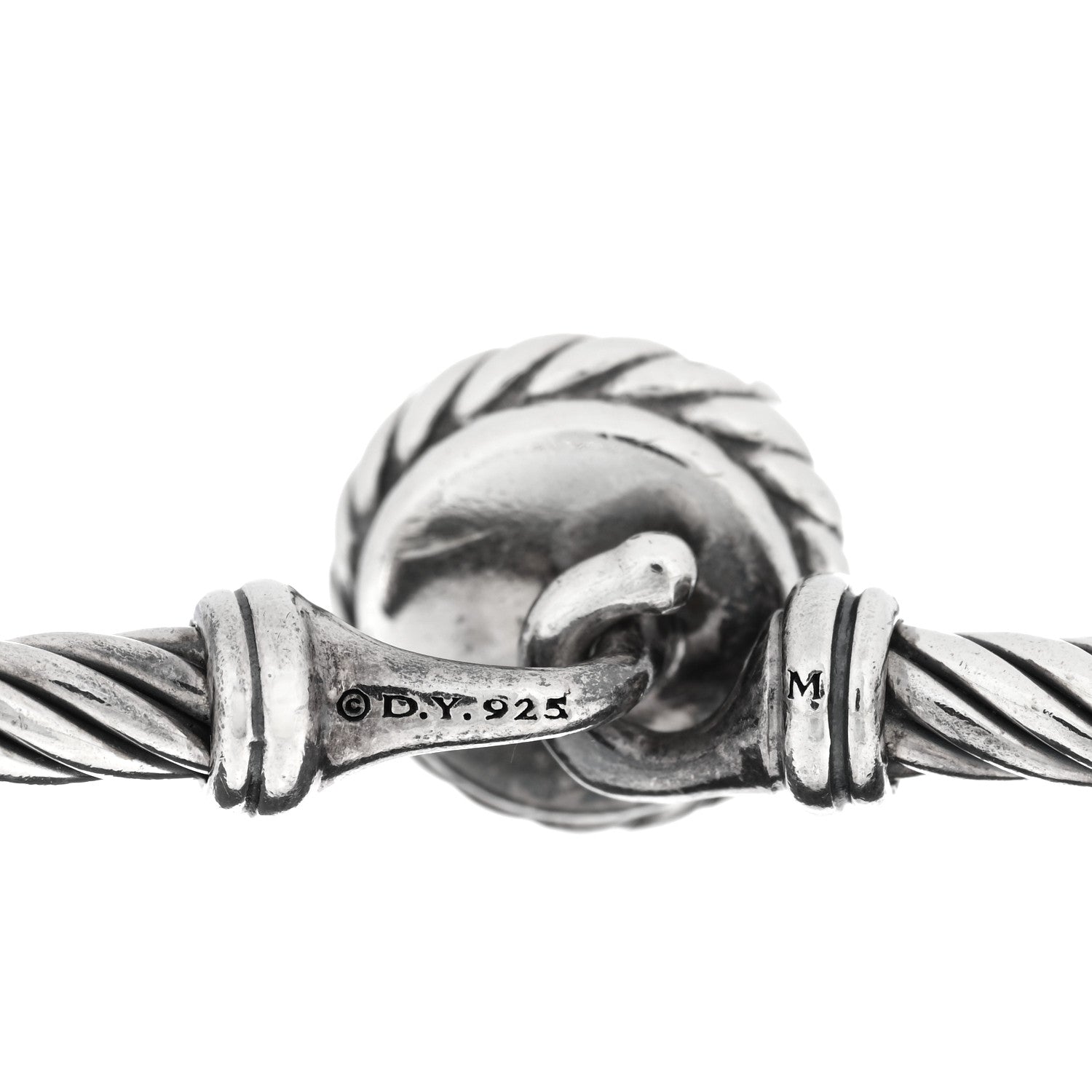 David Yurman Sterling Silver Pearl 3mm Chatelaine Bracelet 3 of 3