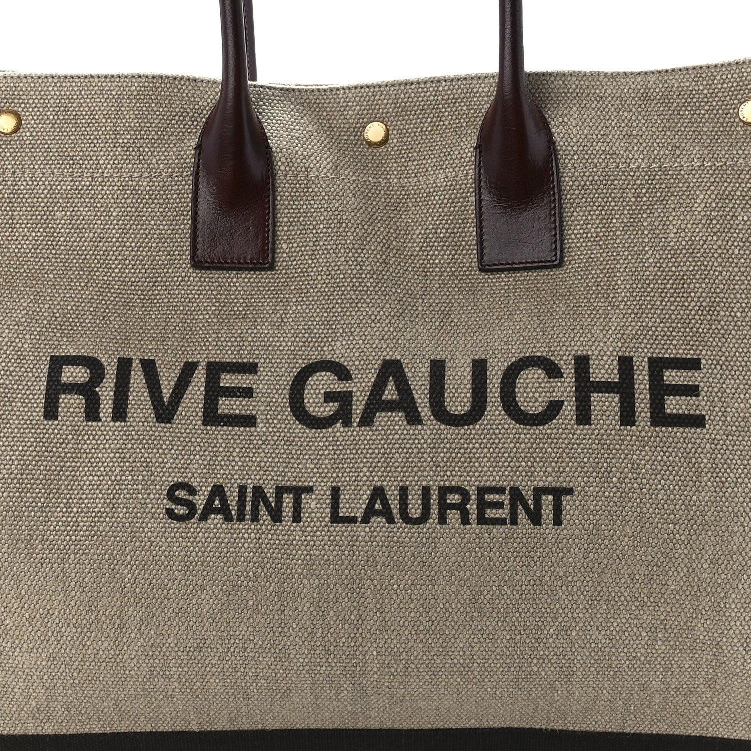 Saint Laurent Linen Calfskin Rive Gauche Tote Natural 8 of 11