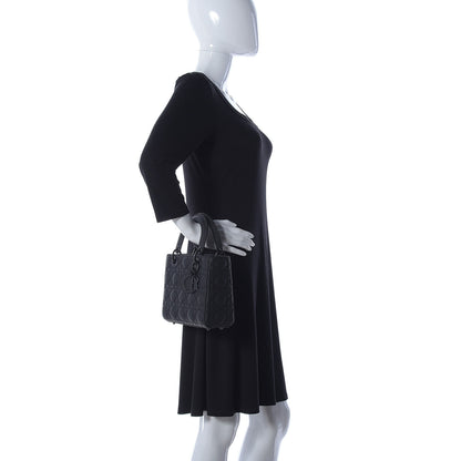 Christian Dior Ultra Matte Calfskin Cannage Small My ABCDior Lady Dior Black 2 of 14